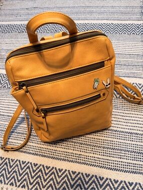 Faux Leather, Yellow Backpack Purse, Target brand